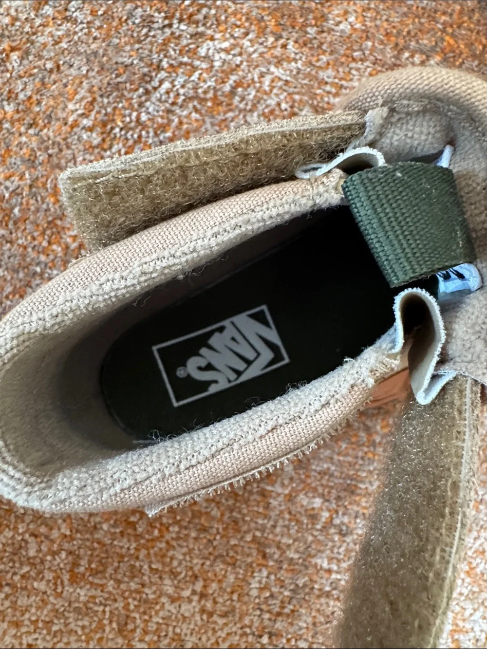 Vans Kids Slip-On Rain & Snow Boots in Beige, Terracotta & Green